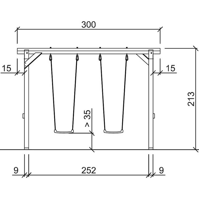 Kinderschaukel Freddy aus Lärche 