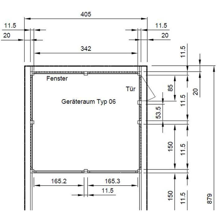Integrierter Geräteraum Typ 06 