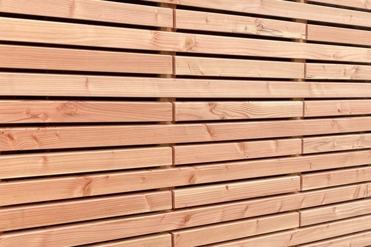 Rhombuszaun 180/60 mit 28 Profile Lärche/Douglasie 180 x 180 cm 