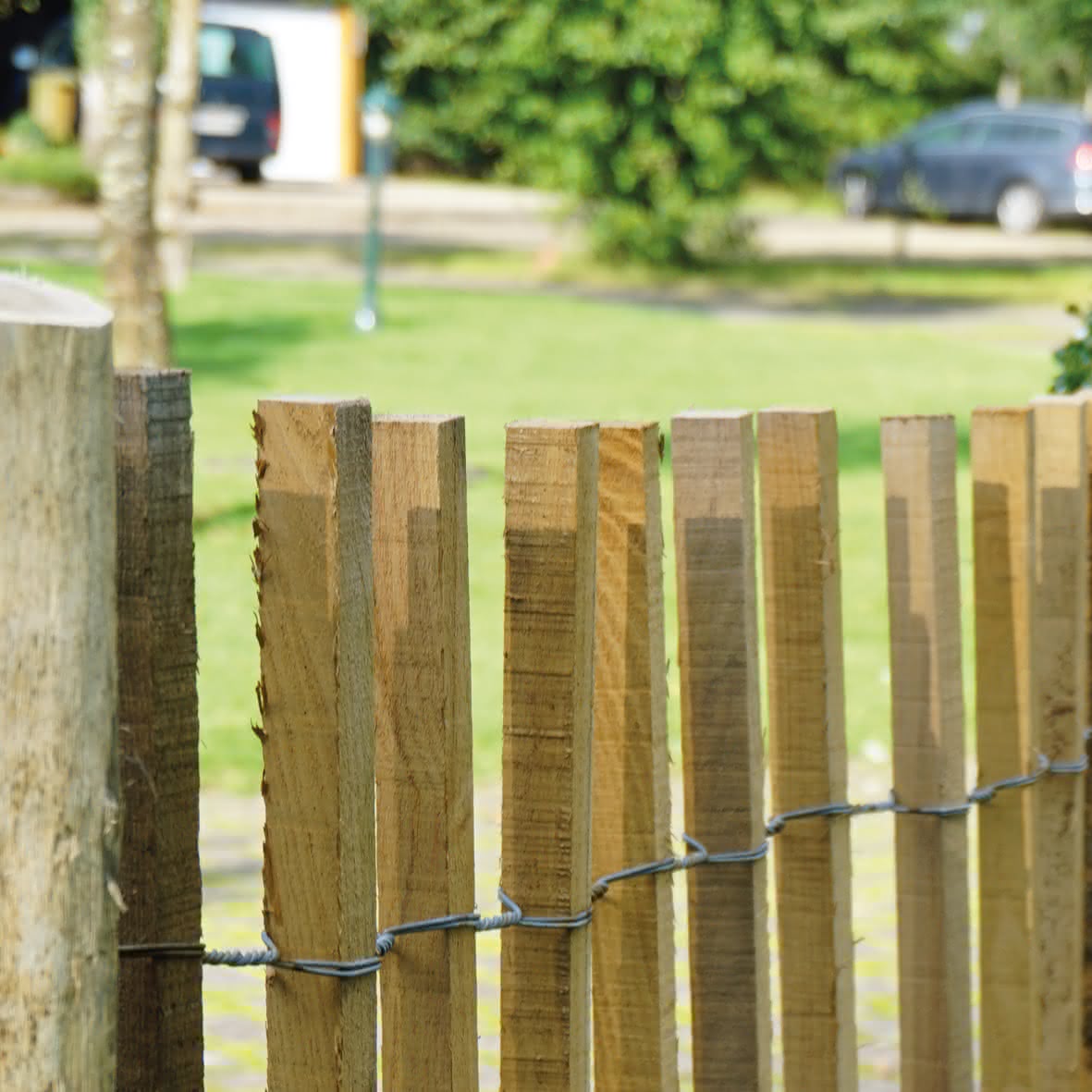 Robinie Rollzaun, Lattenabstand 3-4 cm, Rolle 500x150 cm 500 x 150 cm | 3-4 cm Abstand