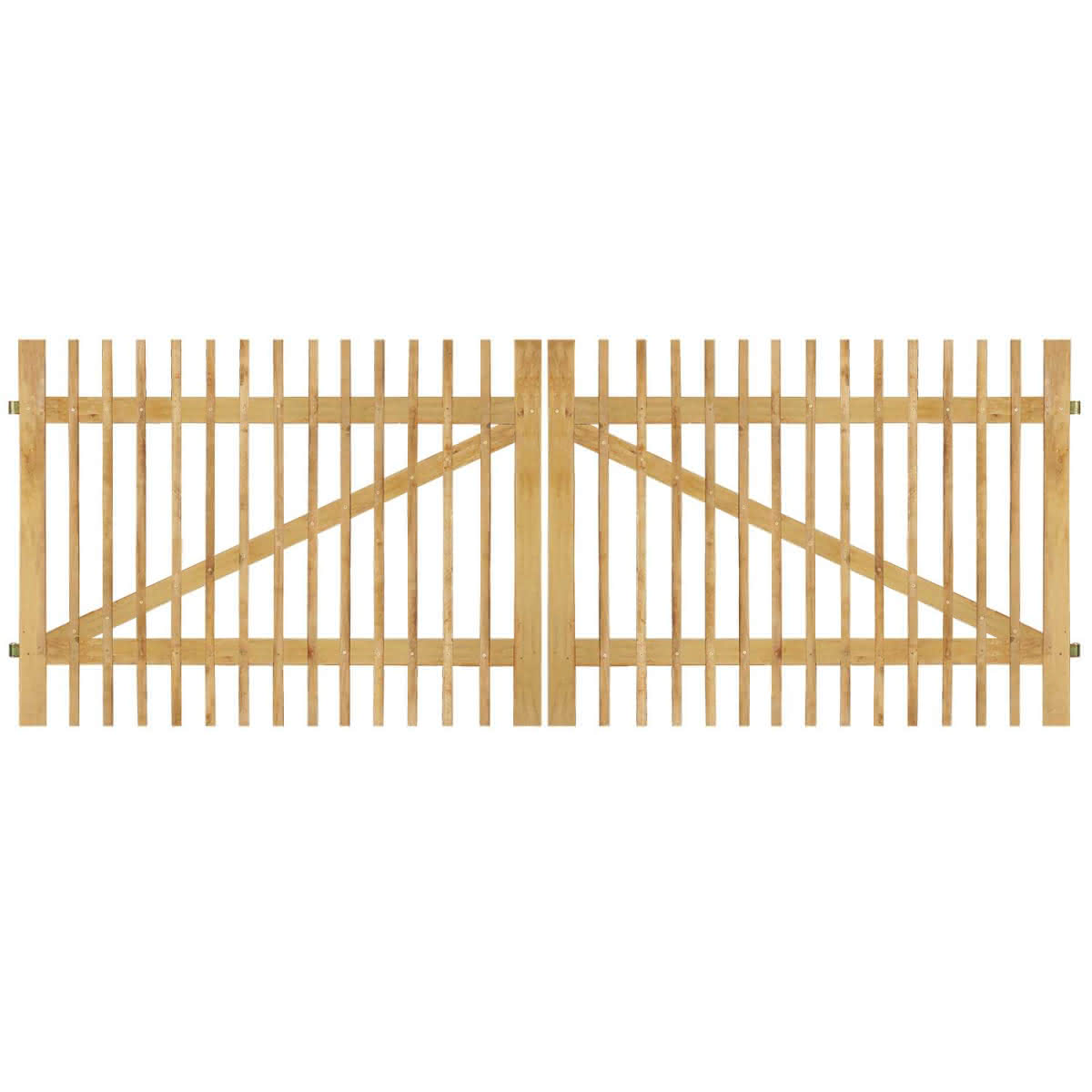 Robinie Doppeltor, Lattenabstand 7-8 cm, 300x150 cm inkl. Beschlag 300 x 150 cm, Doppeltor | 7-8 cm Abstand