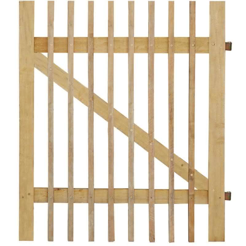 Robinie Pforte, Lattenabstand 7-8 cm, 100x120 cm inkl. Beschlag 100 x 120 cm, Pforte | 7-8 cm Abstand