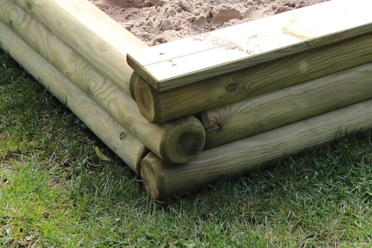 Sandkasten aus Holz: Merle KDI 180 x 180 cm 