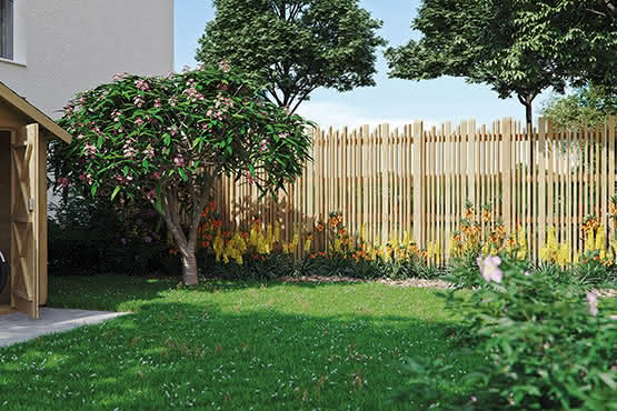 Lattenzaun Vario 180x180 cm Lärche/Douglasie naturbelassen 180 x 180 cm | Lärche/Douglasie