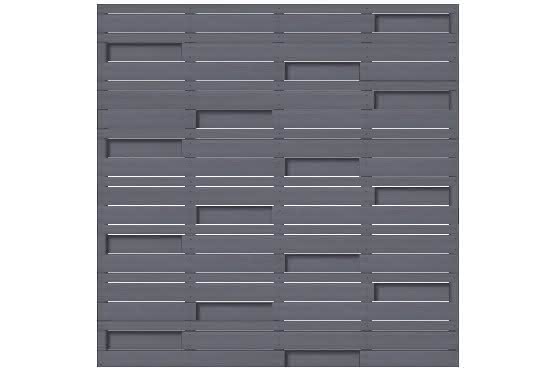 Designzaun Madura in 3D-Optik, 180x180 cm, Vintage Grau ca. 180 x 180 cm | Vintage Grau