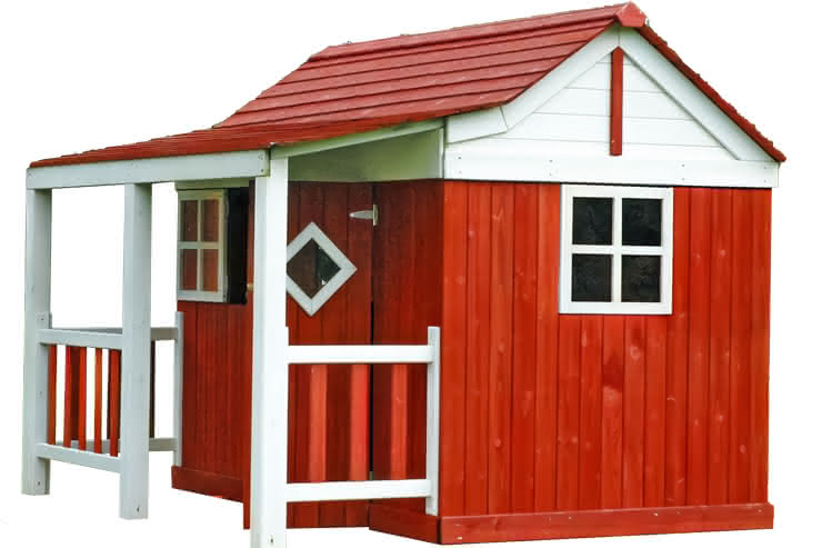 Spielhaus Ida, 200x180 cm Rot-Weiß