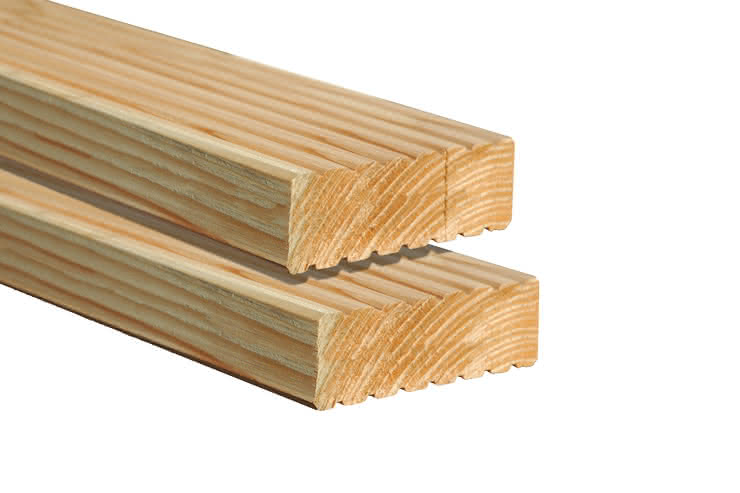 Terrassendielen Lärche naturbelassen genutetes Profil 38x145 mm 