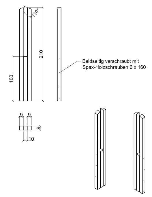 Fahnenmastfuß ohne Zubehör 