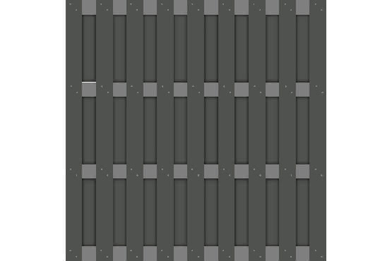 Kansas City WPC Sichtschutz 180x180 cm Anthrazit/ Anthrazit 180 x 180 cm | WPC Anthrazit/Anthrazit