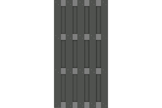 Kansas City WPC Sichtschutz 90x180 cm Anthrazit/ Anthrazit 90 x 180 cm | WPC Anthrazit/Anthrazit