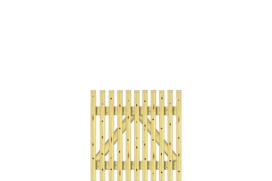 Lattenzaun 100x100cm Pforte KDI grün 100 x 100 cm Pforte | KDI grün