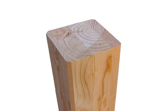 Leimholz-Pfosten, winklig gekappt 