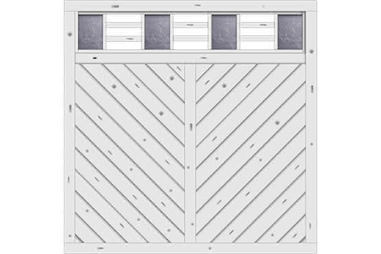 Sichtschutzzaun Linea 180x180 cm Fichte Grauweiß 180 x 180 cm