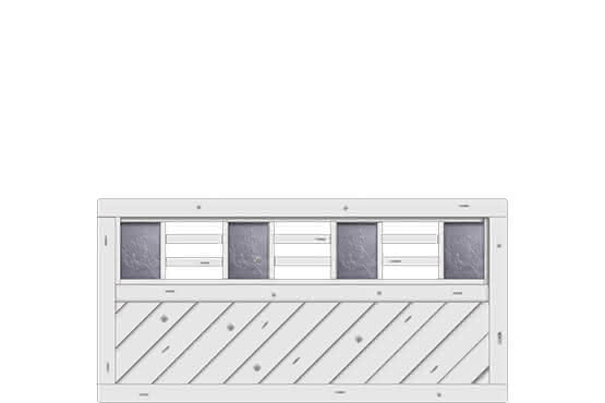 Sichtschutzzaun Linea 180x90 cm Vorgartenzaun Fichte Grauweiß 180 x 90 cm Vorgartenzaun