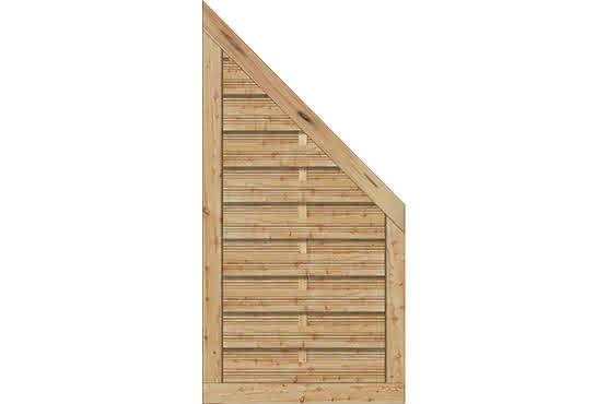 Sichtschutzzaun Livorno 90x180/90 cm Abschluss Lärche/Douglasie naturbelassen 90 x 180/90 cm Abschluss