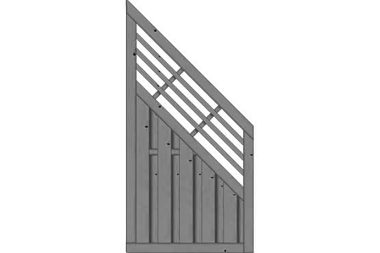 Sichtschutzelement Locarno 90x180/90 cm Fichte Granit ca. 90x180/90 cm | Fichte Granit