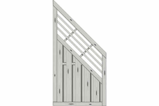 Sichtschutzelement Locarno 90x180/90 cm Fichte Grau ca. 90x180/90 cm | Fichte Grau