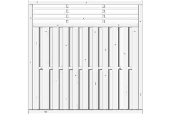 Sichtschutzelement Locarno 180x180 cm Fichte Grauweiß ca. 180x180 cm | Fichte Grauweiß