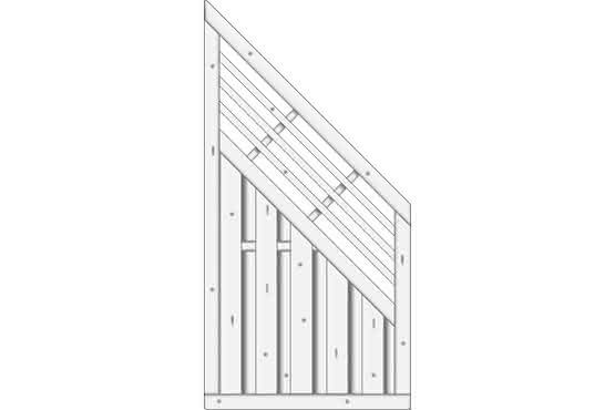 Sichtschutzelement Locarno 90x180/90 cm Fichte Grauweiß ca. 90x180/90 cm | Fichte Grauweiß