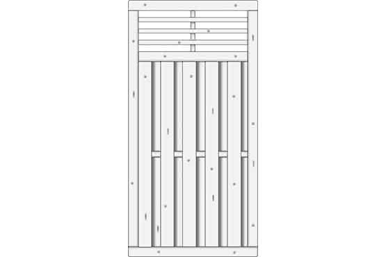 Sichtschutzelement Locarno 90x180 cm Fichte Grauweiß ca. 90x180 cm | Fichte Grauweiß