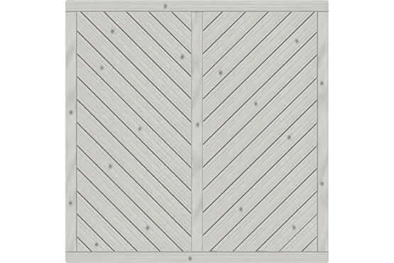 Sichtschutzelement Lugano 180x180 cm geschlossen Fichte Grau 180 x 180 cm geschlossen