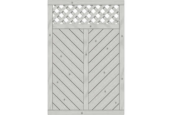 Sichtschutzelement Lugano 120x180 cm mit Rankgitter Fichte Grau 120 x 180 cm mit Rankgitter