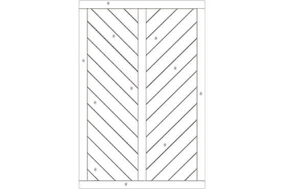 Sichtschutzelement Lugano 120x180 cm geschlossen Fichte Grauweiß 120 x 180 cm geschlossen