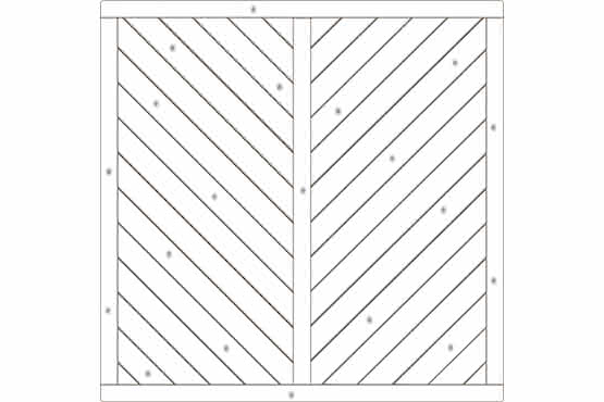 Sichtschutzelement Lugano 180x180 cm geschlossen Fichte Grauweiß 180 x 180 cm geschlossen