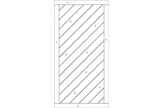 Sichtschutzelement Lugano 90x180 cm geschlossen Fichte Grauweiß 90 x 180 cm geschlossen