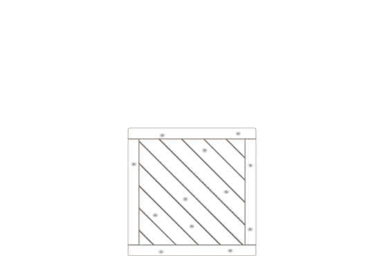 Vorgartenzaun Lugano 90x90 cm Vorgartenzaun geschlossen Fichte Grauweiß 90 x 90 cm Vorgartenzaun geschlossen