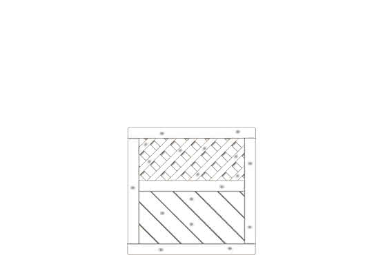Vorgartenzaun Lugano 90x90 cm Vorgartenzaun mit Rankgitter Fichte Grauweiß 90 x 90 cm Vorgartenzaun mit Rankgitter