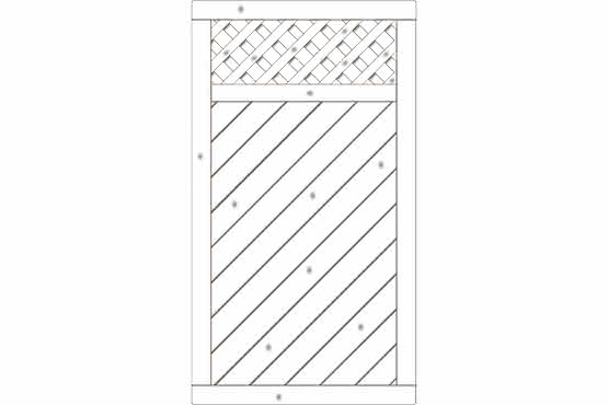 Sichtschutzelement Lugano 100x180 cm Tür mit Rankgitter Fichte Grauweiß 100 x 180 cm Tür mit Rankgitter