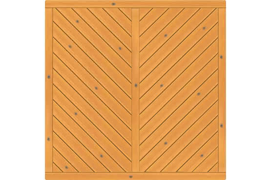 Sichtschutzelement Lugano 180x180 cm geschlossen Fichte Pinie 180 x 180 cm geschlossen