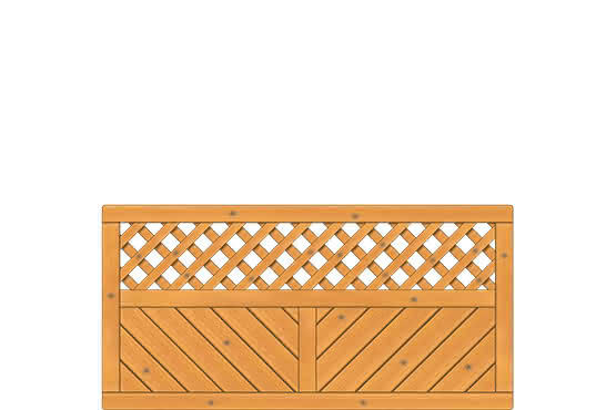 Vorgartenzaun Lugano 180x90 cm Vorgartenzaun mit Rankgitter Fichte Pinie 180 x 90 cm Vorgartenzaun mit Rankgitter