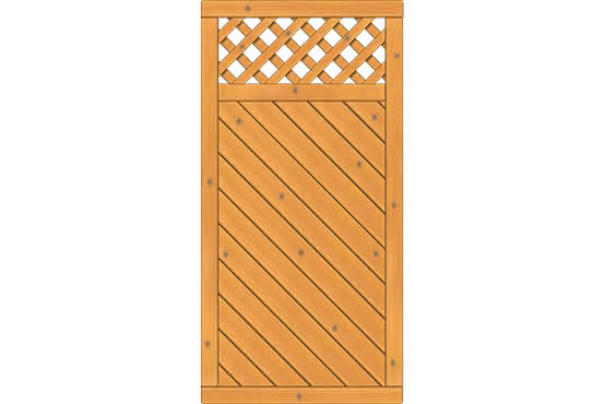 Sichtschutzelement Lugano 90x180 cm mit Rankgitter Fichte Pinie 90 x 180 cm mit Rankgitter