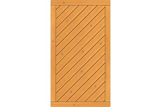 Sichtschutzelement Lugano 100x180 cm Tür geschlossen Fichte Pinie 100 x 180 cm Tür geschlossen