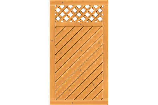 Sichtschutzelement Lugano 100x180 cm Tür mit Rankgitter Fichte Pinie 100 x 180 cm Tür mit Rankgitter