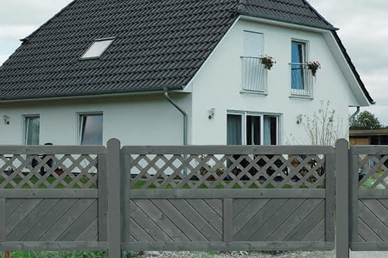 Sichtschutzelement Lugano 100x180 cm Tür geschlossen Fichte Granit 100 x 180 cm Tür geschlossen