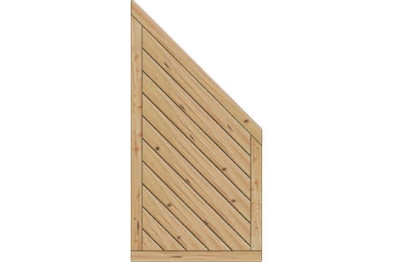 Sichtschutzelement Lugano 90x180/90 cm Abschluss geschlossen Lärche/Douglasie naturbelassen 90 x 180/90 cm Abschluss geschlossen