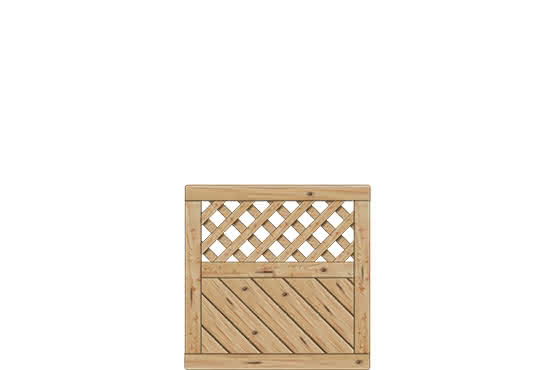 Vorgartenzaun Lugano 90x90 cm Vorgartenzaun mit Rankgitter Lärche/Douglasie naturbelassen 90 x 90 cm Vorgartenzaun mit Rankgitter