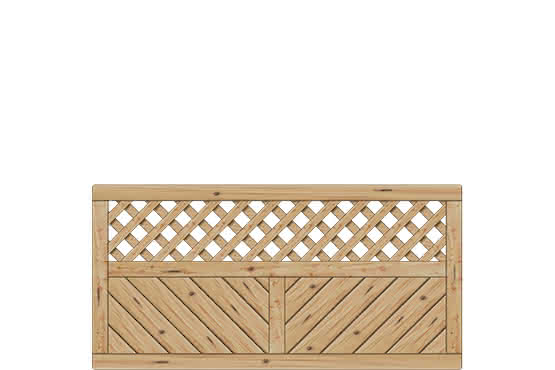 Vorgartenzaun Lugano 180x90 cm Vorgartenzaun mit Rankgitter Lärche/Douglasie naturbelassen 180 x 90 cm Vorgartenzaun mit Rankgitter