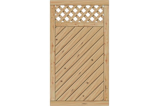 Sichtschutzelement Lugano 100x180 cm Tür mit Rankgitter Lärche/Douglasie naturbelassen 100 x 180 cm Tür mit Rankgitter