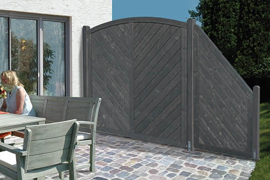 Dichtzaun Lyon 120x180/165 cm geschlossen Fichte Granit 120 x 180/165 cm geschlossen | Fichte Granit