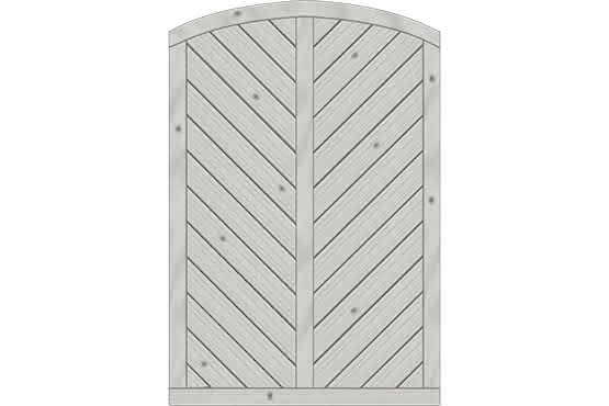 Dichtzaun Lyon 120x180/165 cm geschlossen Fichte Grau 120 x 180/165 cm geschlossen | Fichte Grau