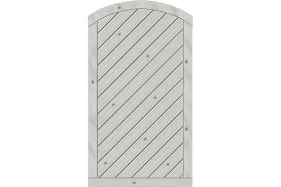 Dichtzaun Lyon 100x180/165 cm Tür geschlossen Fichte Grau 100 x 180/165 cm Tür geschlossen | Fichte Grau