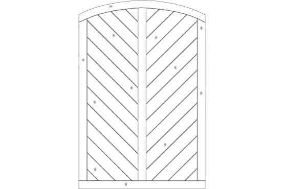 Dichtzaun Lyon 120x180/165 cm geschlossen Fichte Grauweiß 120 x 180/165 cm geschlossen | Fichte Grauweiß