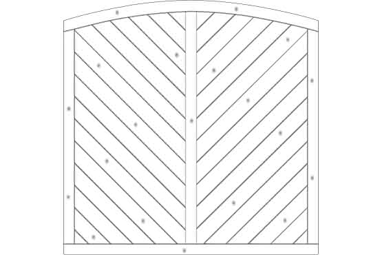 Dichtzaun Lyon 180x180/165 cm geschlossen Fichte Grauweiß 180 x 180/165 cm geschlossen | Fichte Grauweiß