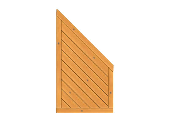 Dichtzaun Lyon 90x165/80 cm Abschluss geschlossen Fichte Pinie 90 x 165/80 cm Abschluss geschlossen | Fichte Pinie