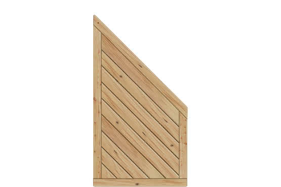 Dichtzaun Lyon 90x165/80 cm Abschluss geschlossen Lärche naturbelassen 90 x 165/80 cm Abschluss geschlossen | Lärche/Douglasie