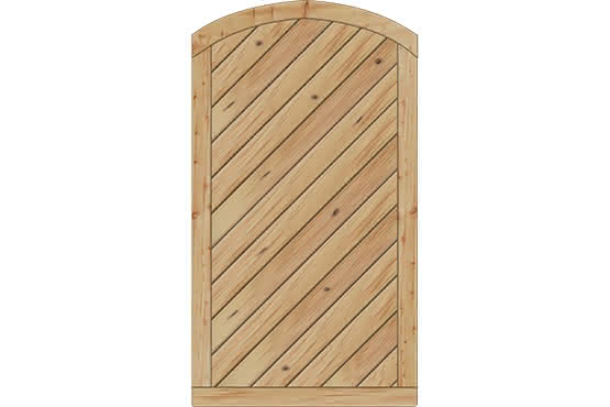Dichtzaun Lyon 100x180/165 cm Tür geschlossen Lärche naturbelassen 100 x 180/165 cm Tür geschlossen | Lärche/Douglasie